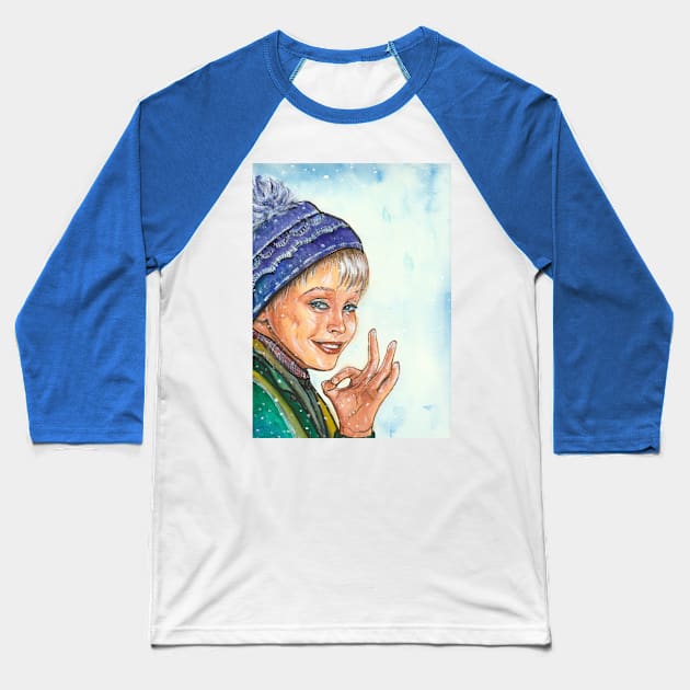 Macaulay Culkin Baseball T-Shirt by Svetlana Pelin